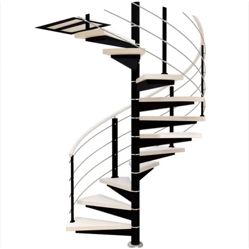 Custom.Easy installed Commercial staircase indoor wood stairs