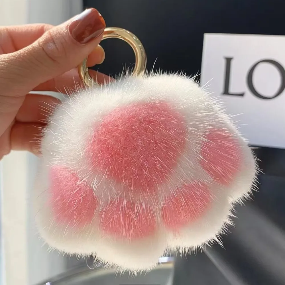

Kawaii Cute Doll Cat Paw Keychain Fluffy Animal Paw Faux Fur Keychain Stuffed Soft Plush Toy Couple Keychain Valentine's Day