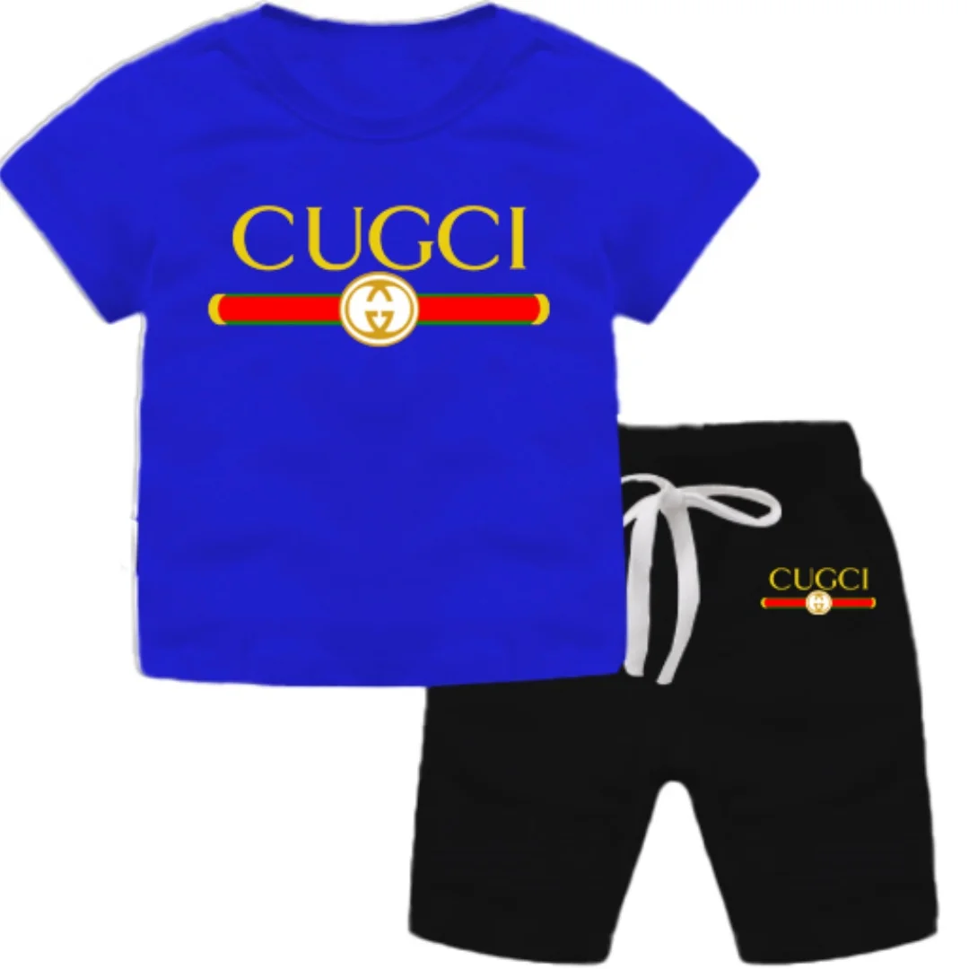 

Hot Sale Men's Two-piece Casual Suit Trendy Printed Short-sleeved T-shirt Shorts Suit Fashion Summer Street Casual Wear Loose