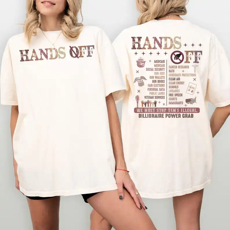 Hands Off Protest Shirt, Political Activism, Hands Off Medicaid Medicare Social Security, Medicare & Public Protection Shirt