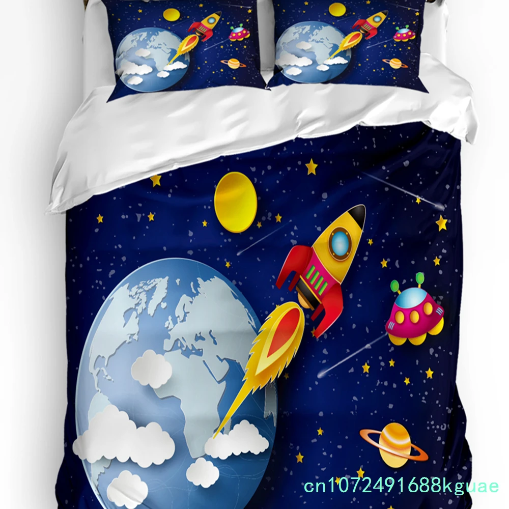 Galaxy Bedding Set For Bedroom Bed Home Solar System All Eight Planets And The Sun Pluto J Duvet Cover Quilt Cover Pillowcase 5
