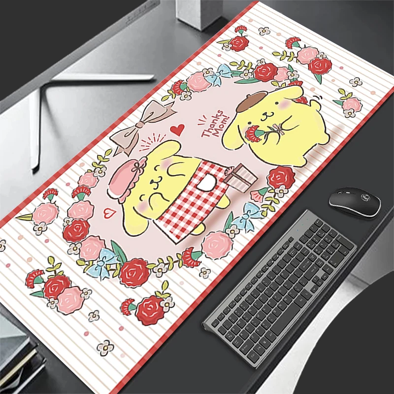 أنيمي P-pompurin ماوس الوسادة ألعاب لوحة المفاتيح مكتب ماوس حصيرة السجاد المطاط Tapis Souris الألعاب رائعة دفتر الكمبيوتر ماوس