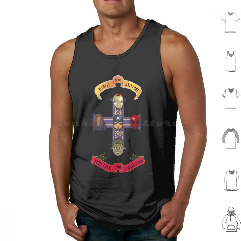 Heroes Tank Tops Vest Sleeveless Hero Heroes Graphic Novel Comic Comics Sketch Illustrator Movies