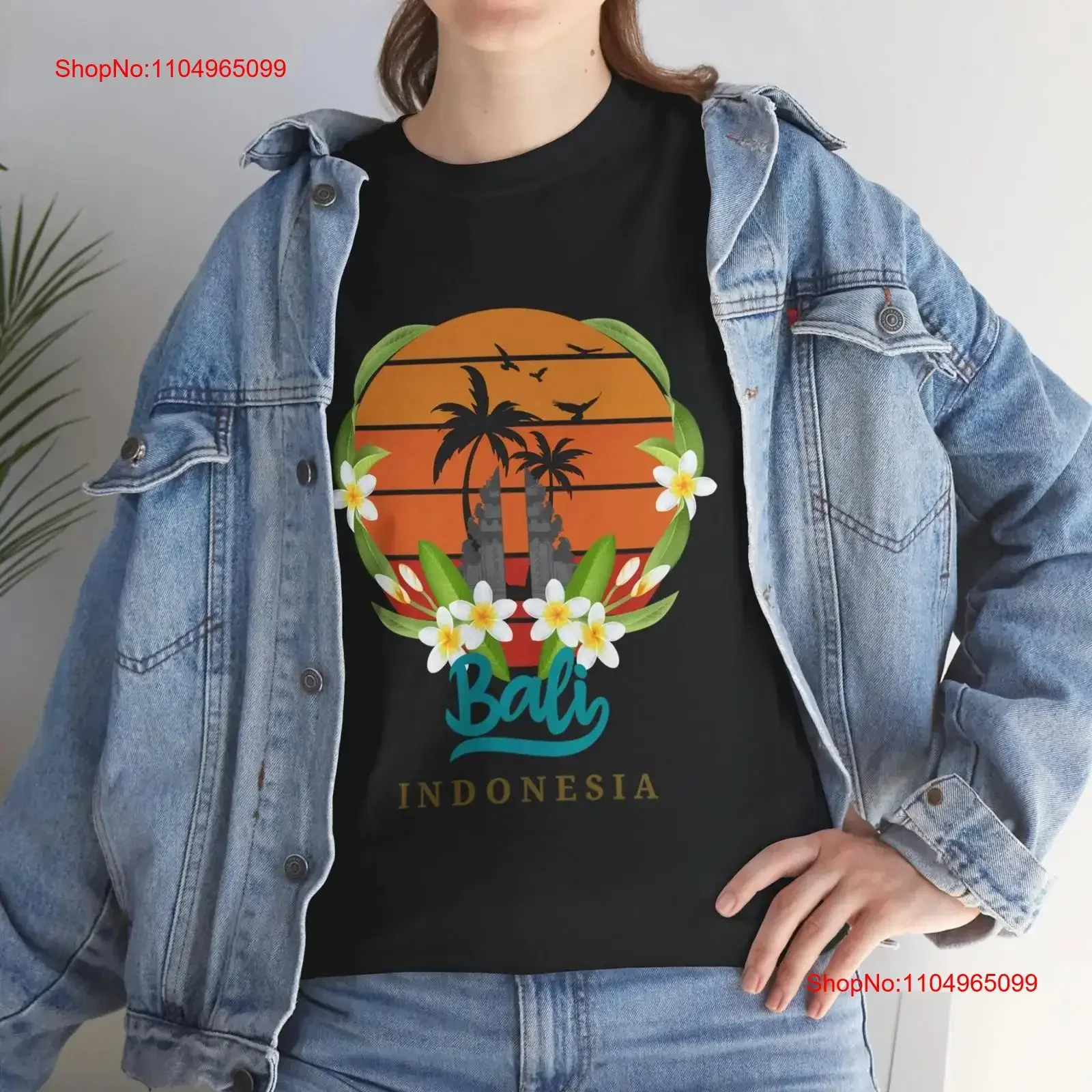 Bali Indonesia T shirt Beach Vacation Souvenir Travel Crew vintage Washed Versatile Unisex Breathable fashion Comfortable