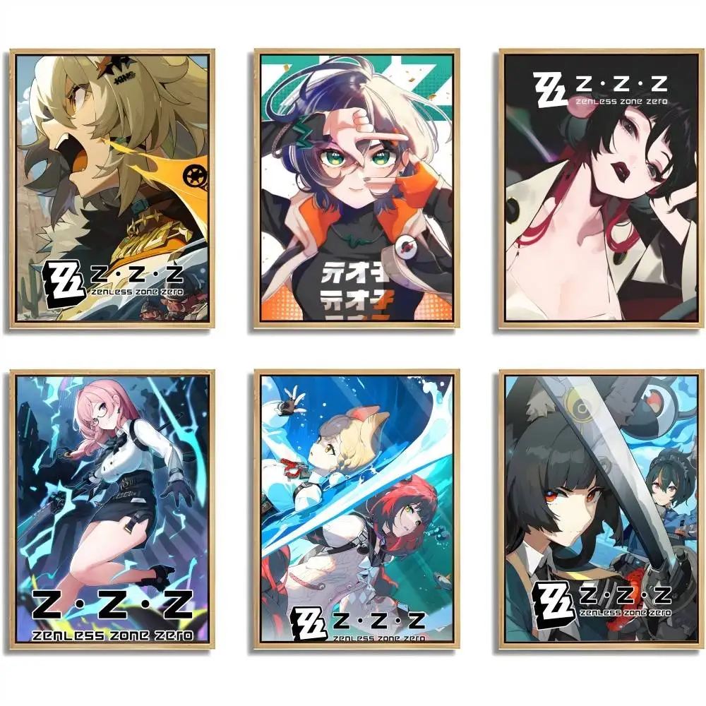 

Pretty Video Game Zzz Z-zenless Zone Zero Poster Painting Stickers Dorm Living Room Wall Decoration Gift Home Art Aesthetic