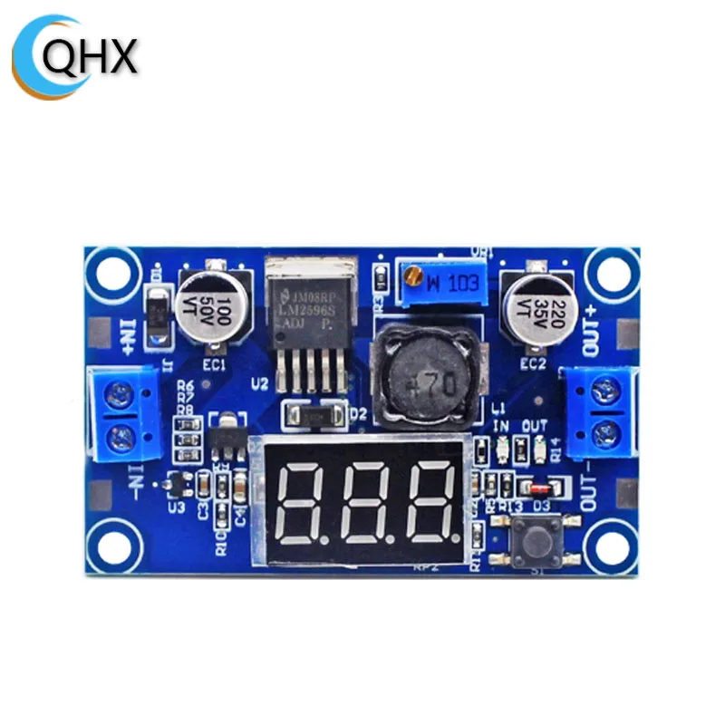 LM2596S with digital voltmeter DC-DC voltage regulator 1.25-37V adjustable step-down module power supply