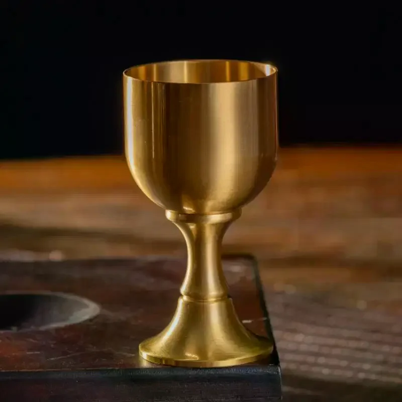 Verre à vin en laiton, gobelet de table, Mini tir, artisanat en cuivre, trompette à vin rouge et blanc, décoration en cuivre pour Restaurant