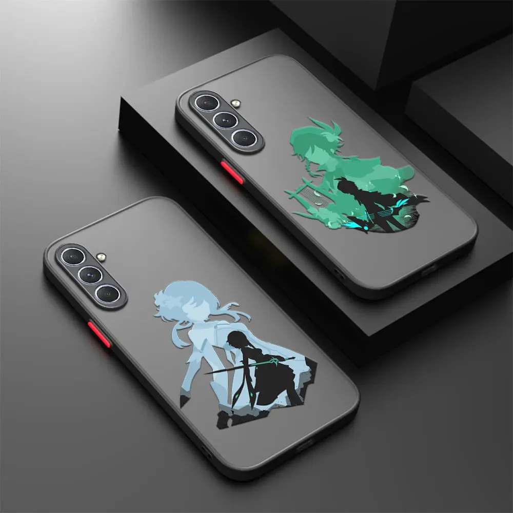 Genshin Impact Faceless Anime Case For Samsung A30 A50 A70 S A7 Funda For Galaxy S24 S23 Ultra A13 A14 A33 A51 A52 A53 A72 Cover