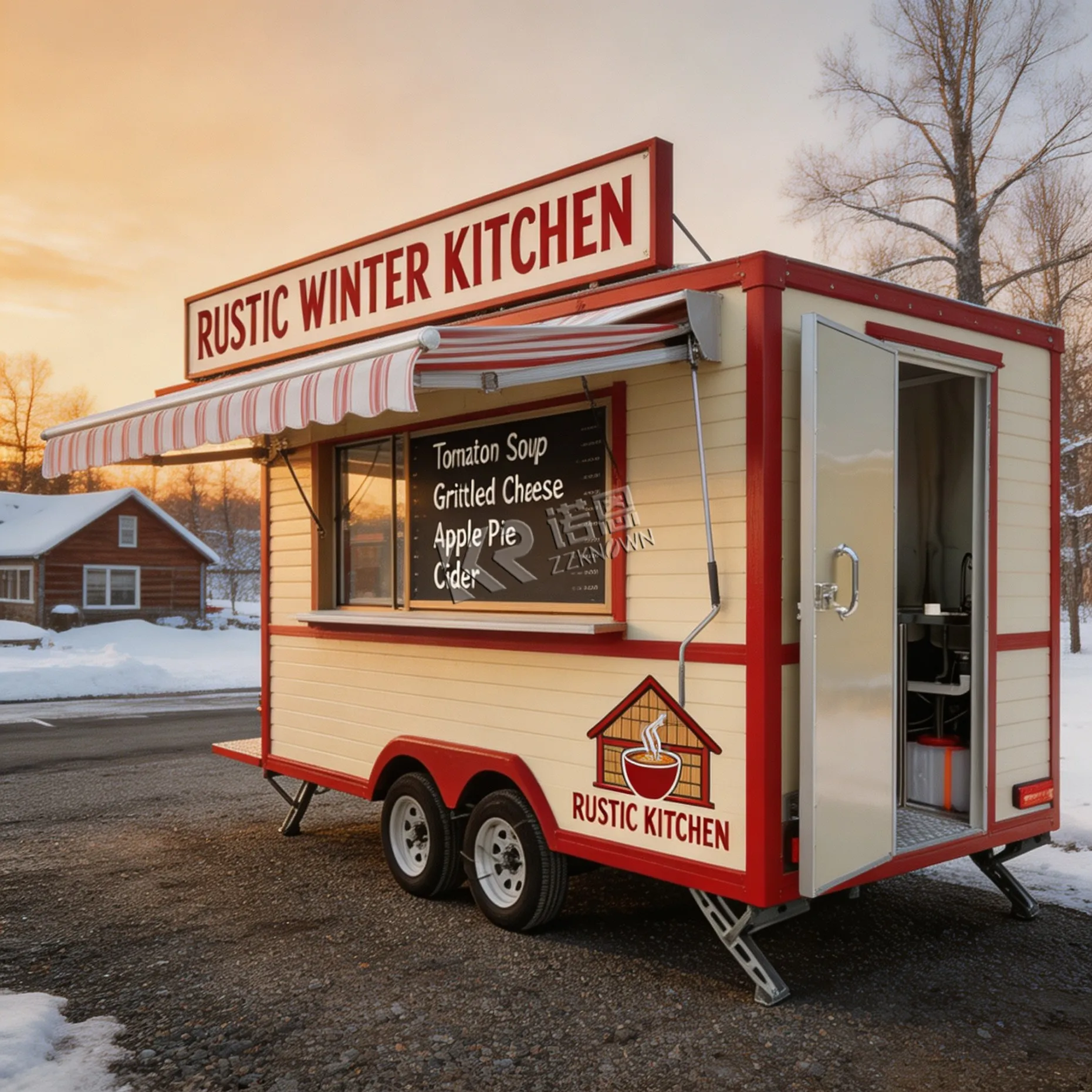 Customizable Concession Trailer Double Axle Commercial Mobile Bar for Beverage Dessert Park & Street Retail