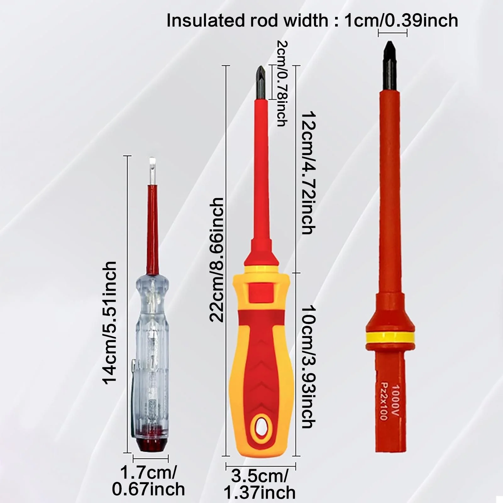 Professional 13Pcs Insulated Screwdriver Set 1000V Magnetic Phillips Slotted Torx Bit Tools for Electricians Repair Work