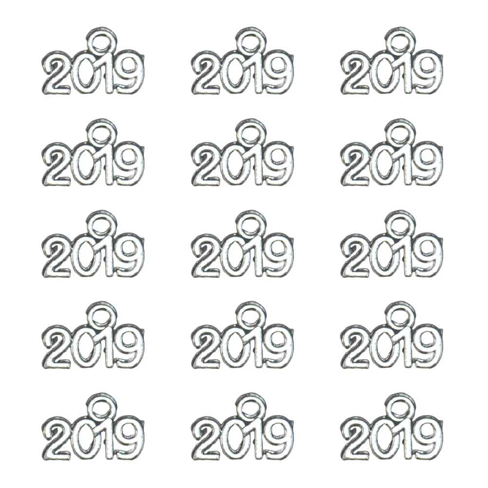 

20Pcs Alloy Pendant Charms 2019 Number Year Accessories for DIY Necklace Bracelet Jewelry Making Durable Stylish Unique Shape