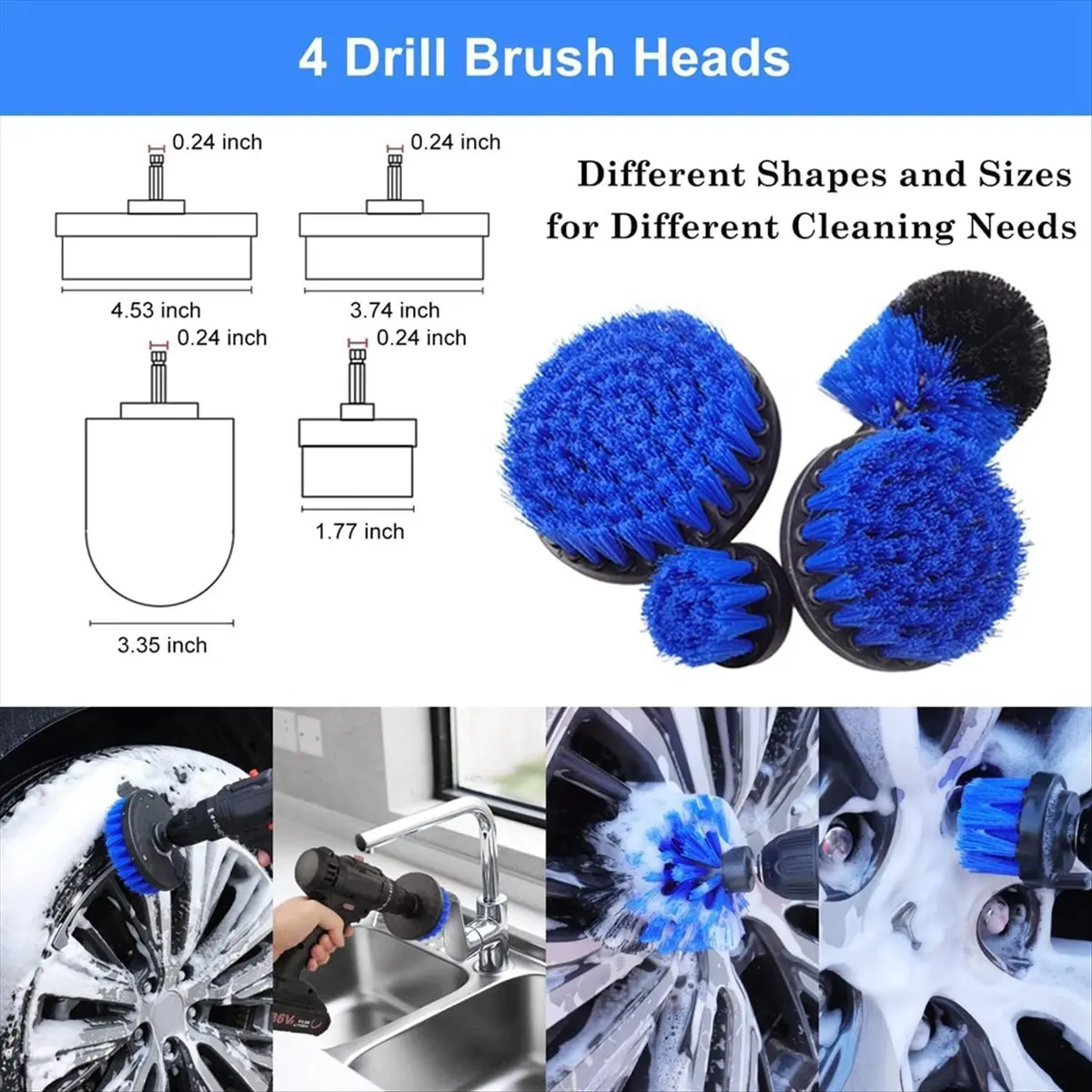 ABUA 24pcs Car Detailing Brush Set, Car Detailing Brushes,Car Windshield Cleaning Tool, Professional Cars Care Kit
