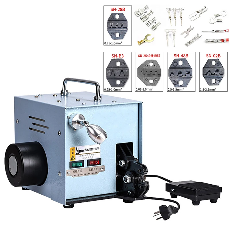Borx 220V/60W Terminal Crimpmachine Meerdere Terminals Elektrische Koudpersen Terminal Crimpmachine Met Krimpmallen