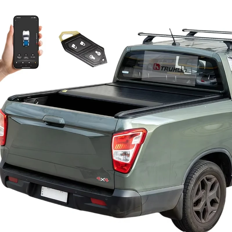 

Musso Ute Electric Roller Cover Auto-Retracting Short Bed Lid Locking Durable Aluminum Shutter Anti-Theft Feature