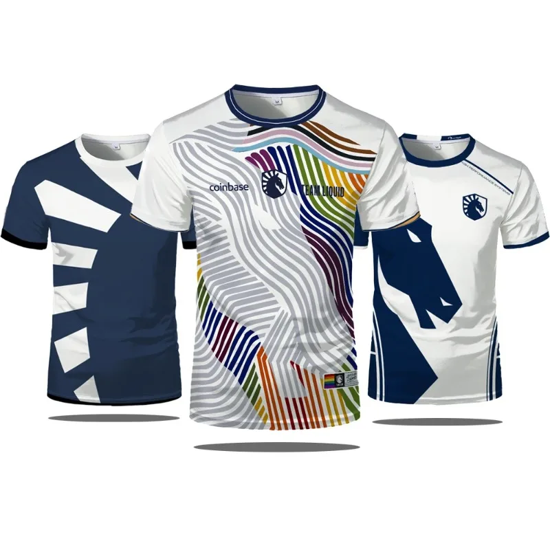 New Team Liquid Esports Uniforme T-shirt CS GO LOL DOTA2 Giochi Concurso T Shirt Casual Traspirante Maglia Sportiva Ragazzi Top Tee