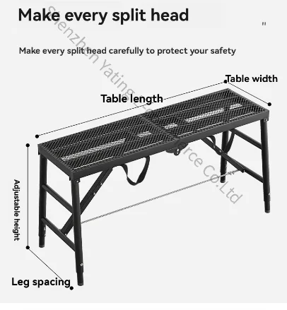 Factory Direct Lifting Engineering Platform LadderHorse Stool Folding Lifting Thickened Putty Decoration Stirrup Scaffolding