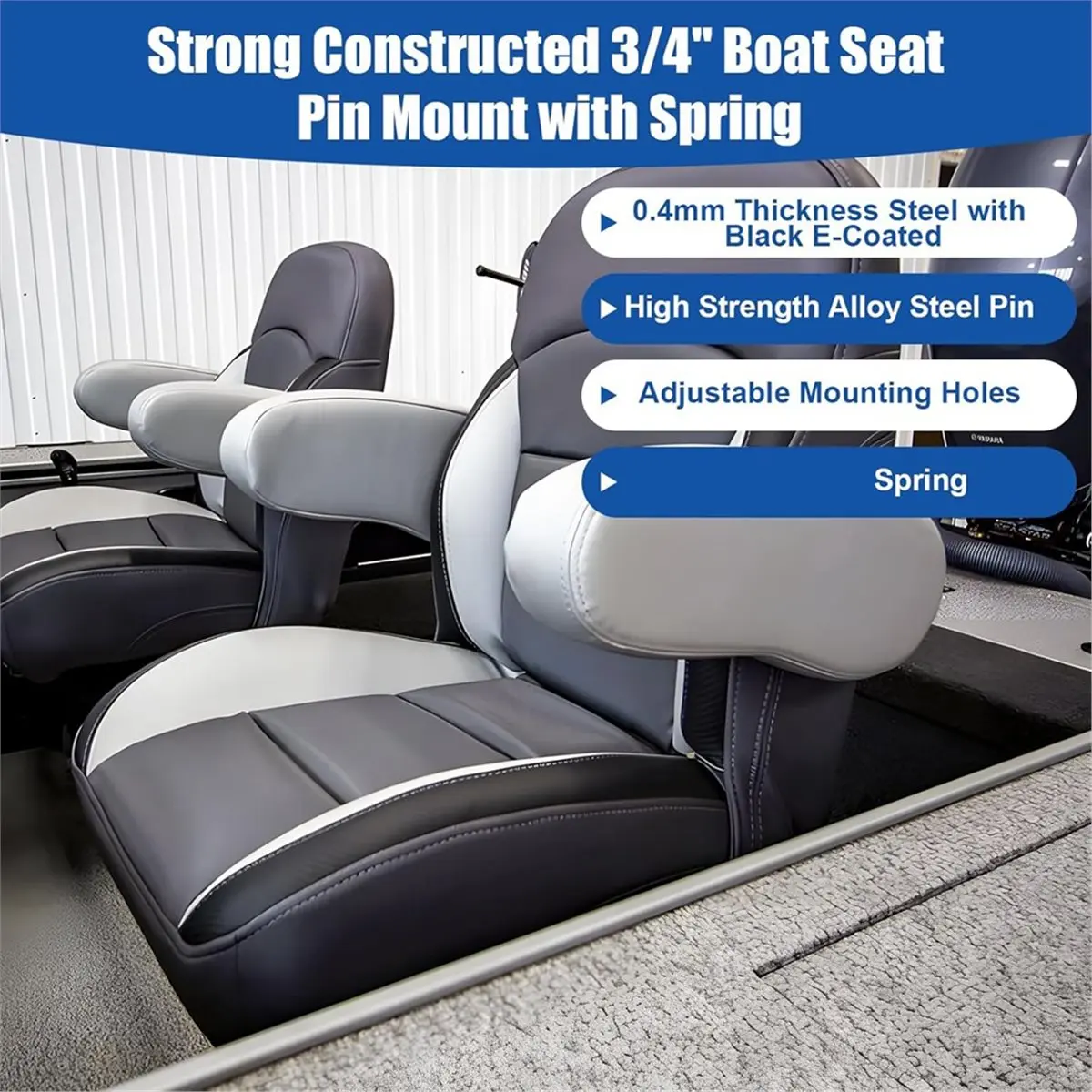 

[AA49] Boat Seat Base,Boat Seat Mount Plate Universal Mounting Platform for Watercraft, Pre-Drilled Holes