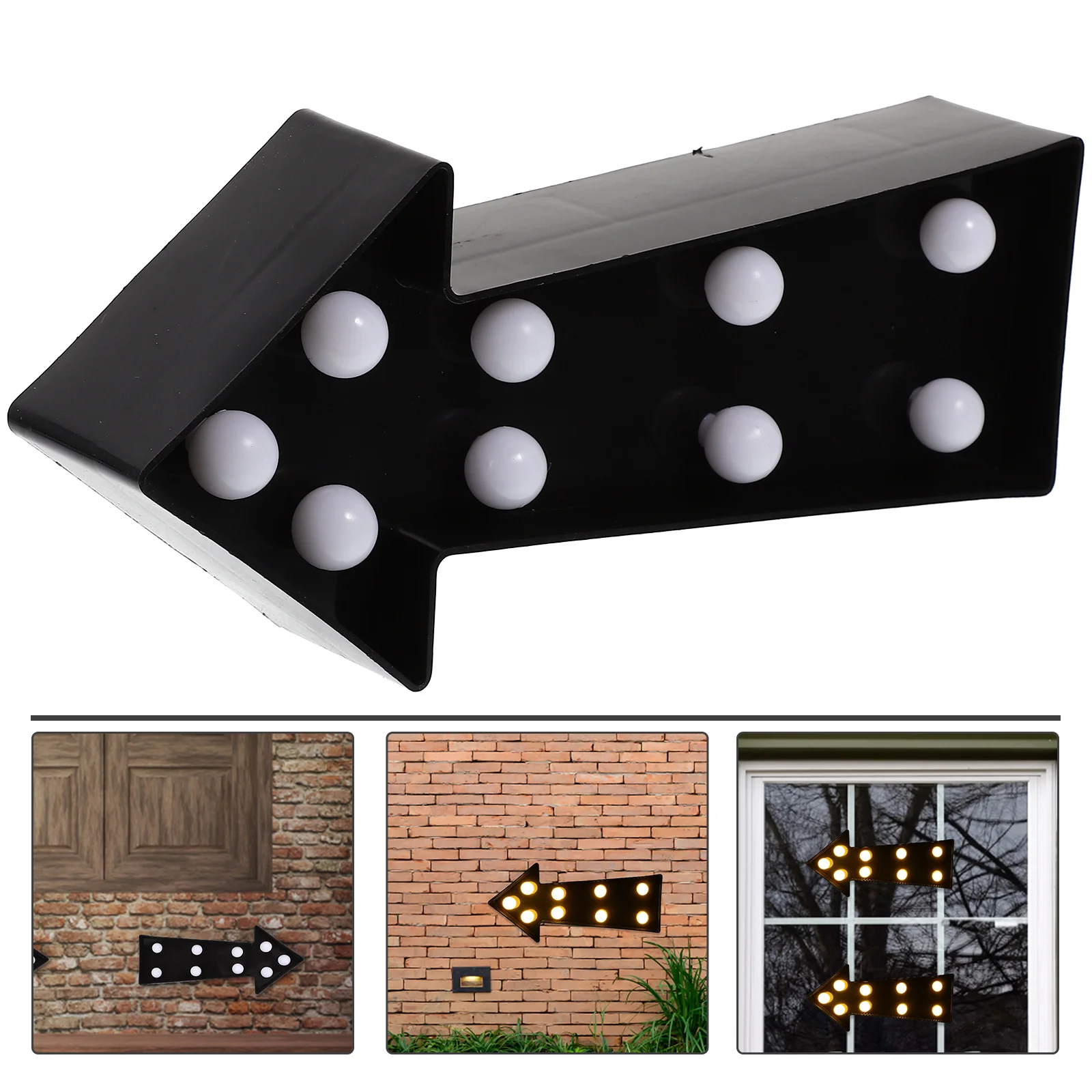 

Arrow Night Light 7 Leds Operated Led Arrow Light For Room Wall Decor Table Lamp Christmas Gift Black