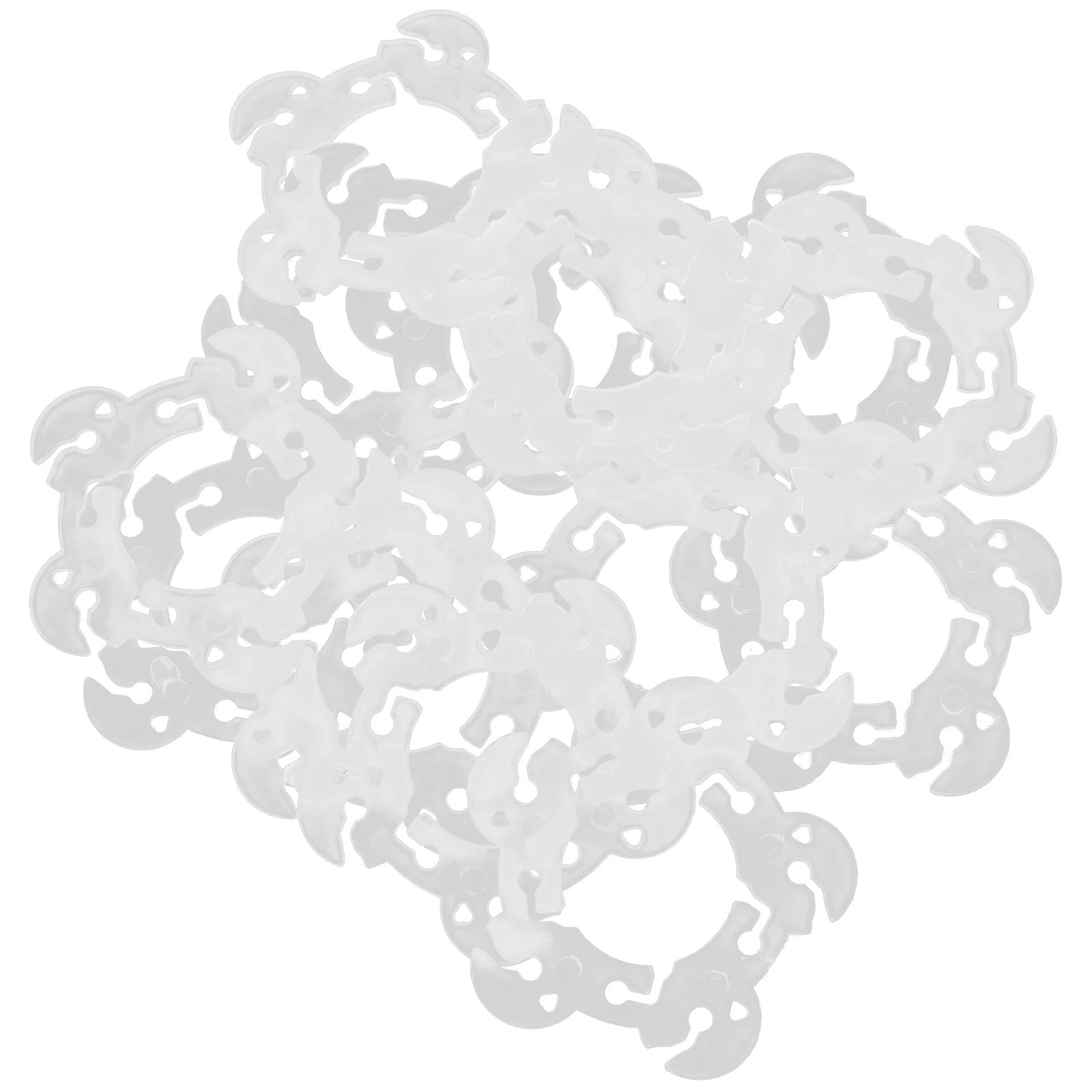 100 Pcs Balloon Column Accessories Baby White Clips Plastic Bouquets Tie off Rings Buckles Arch Folders Fixing Connectors Party