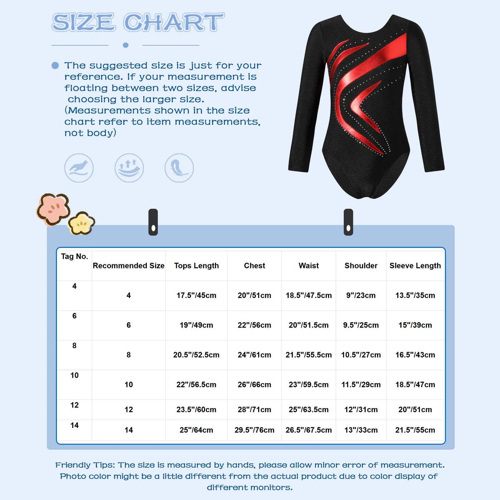 Kids Girls Ballet Dance Leotards Rhythmic Gymnasytics Figure Skating Yoga Bodysuit Long Sleeve Shiny Rhinestone Ballet Dancewear