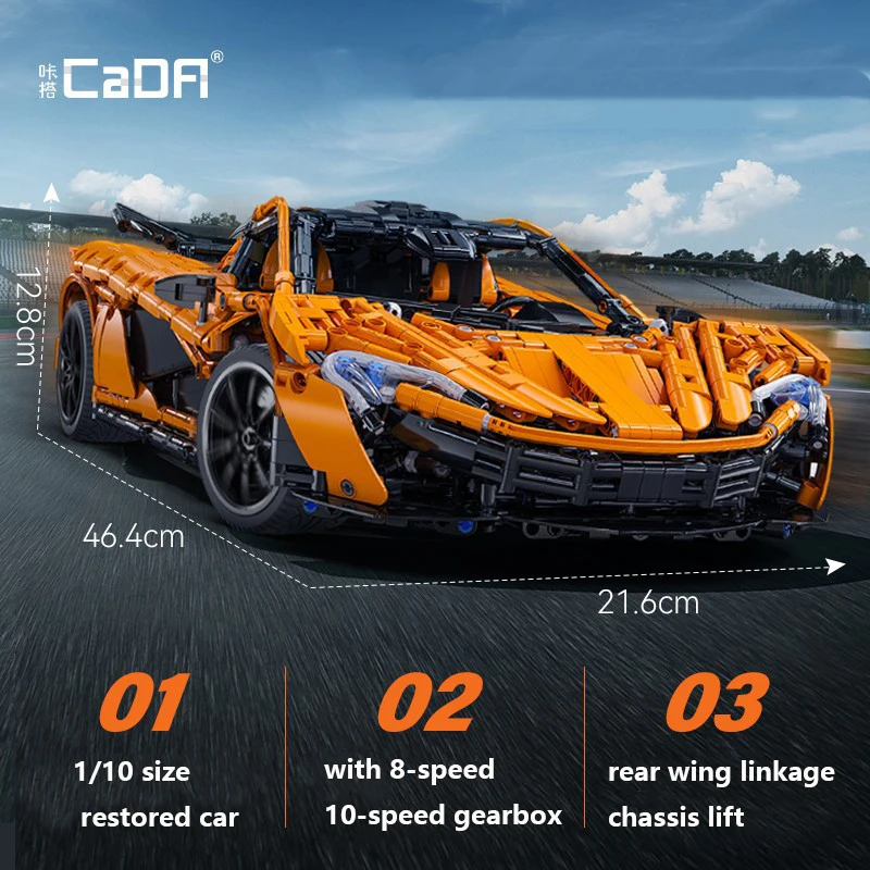 CaDA C61513W Assassin XR Supercar Bricks Model 1/10 Big Scale 3617PCS High Tech Building Blocks Set DIY Assembled Toys Car Gift