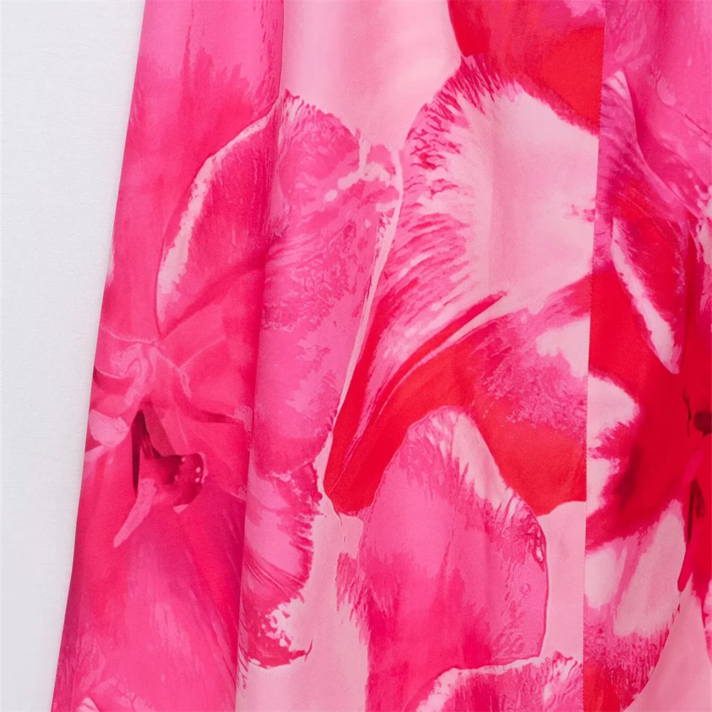 Frauen Kleid Design Sinn Hängenden Hals Kragen Ärmelloses Gedruckt Lange Stil Temperament Sommer Neue Kleid