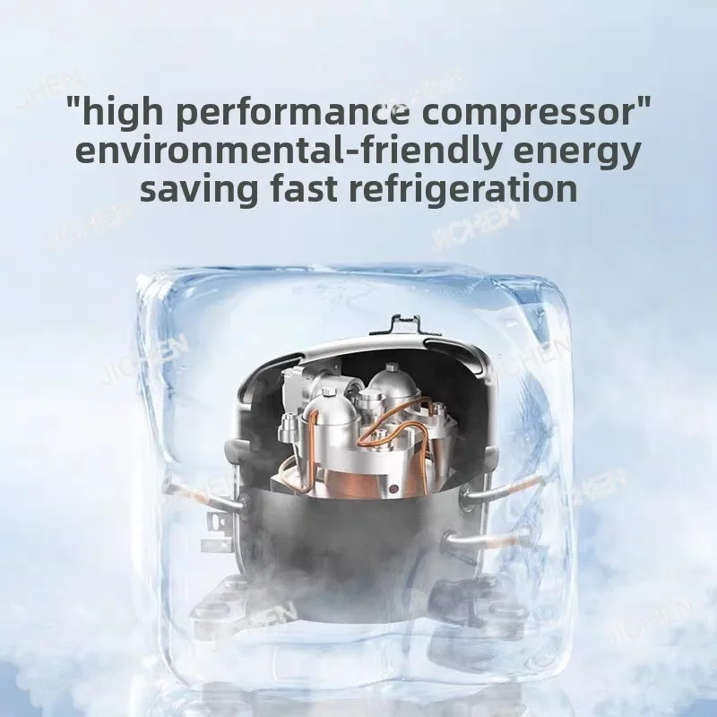 Congelador portátil para coche JC 12V/24V 10L, refrigerador con compresor para coche, enfriador eléctrico de viaje de bajo ruido y ahorro de energía para coche SUV/camión/R