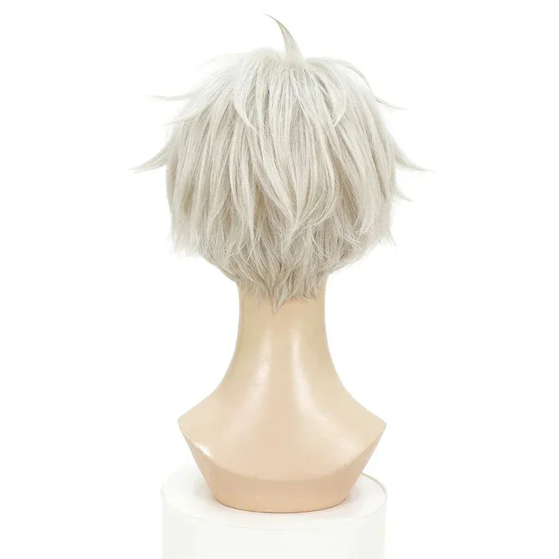 Anime Blue Lock Seishiro Nagi Seishiro Cosplay Wig 30cm Silver White Hair Heat Resistant Cosplay Anime Wigs