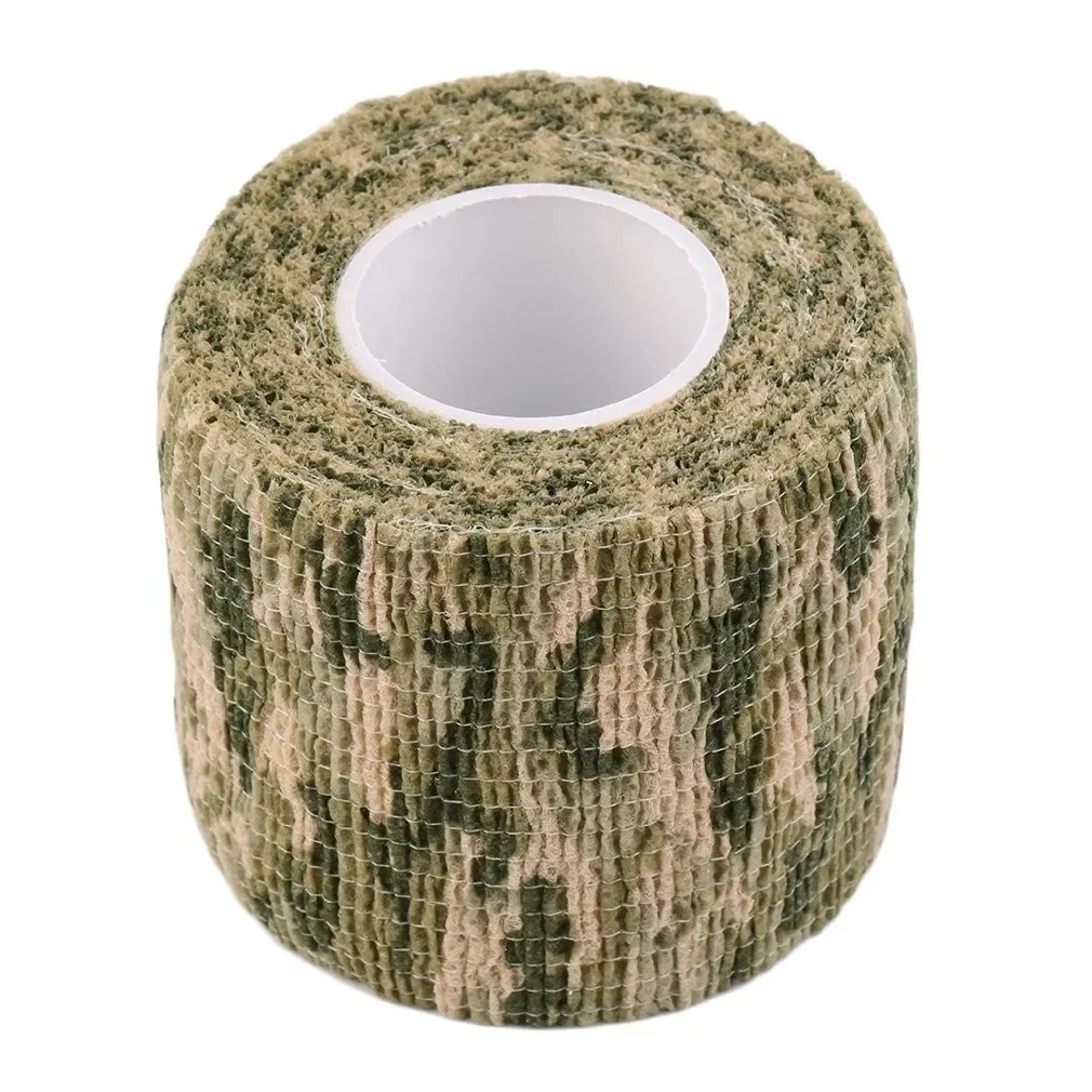 Camouflage Invisible Tape Polyester Camo Form Reusable Self Cling Camo Hunting Rifle Fabric Tape Wrap Self Adhesive Elastic Band