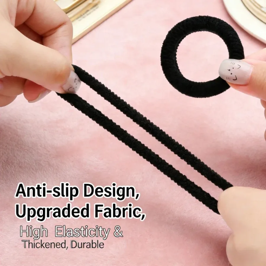 Super Thick Hair Ties 10PCS High Elasticity Hair Scrunchies for Ponytail Hairstyling Daily Use - Image 6