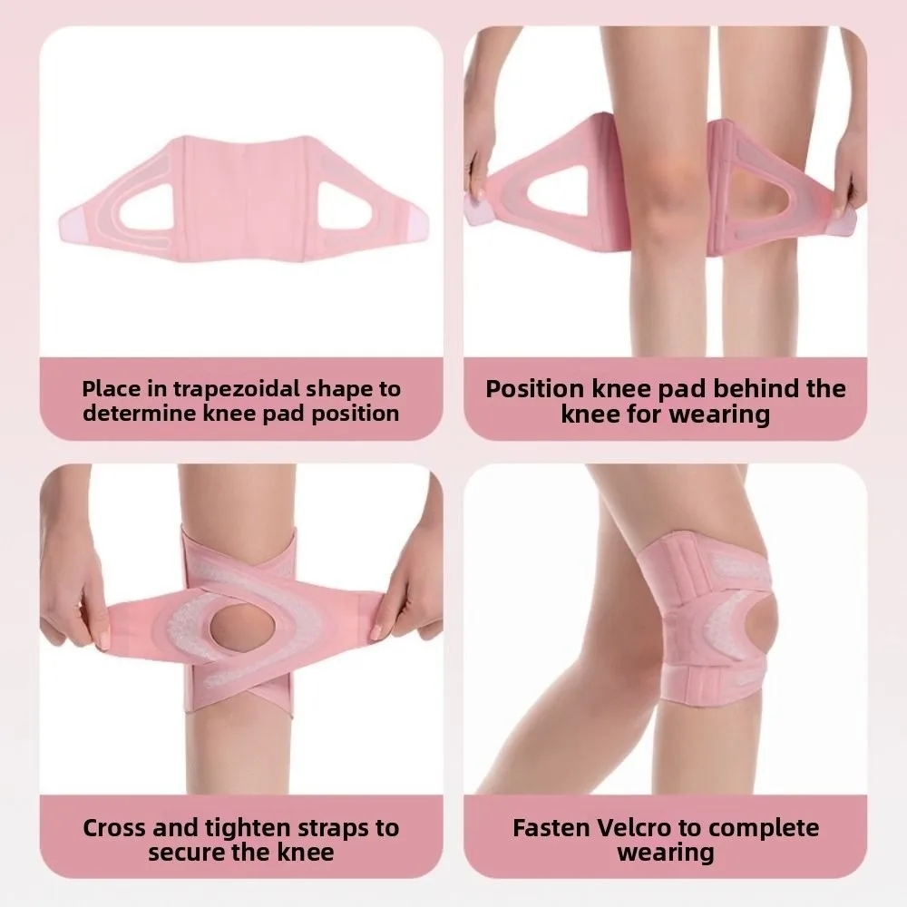Thin Design Sports Knee Pads Pressurized Elastic Meniscus Joint Support Knee Support Brace Compression Fit Cross Strap