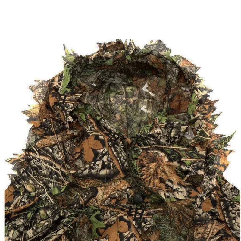 Cape de camouflage de chasse en cuir chevelu 3D, type poncho ouvert respirant, Yowie mesurillie, camsalomon, poncho d'observation des oiseaux, coupe-vent, équipement trempé de sniper