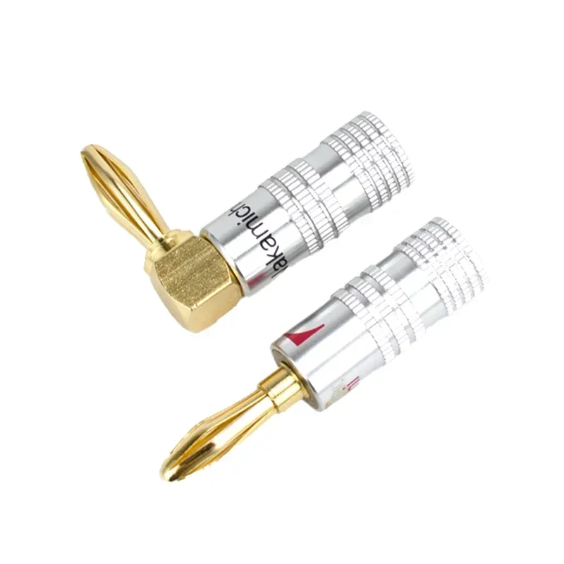 20 Stuks/10 Paar 4Mm Moer Bananenpluggen 24K Vergulde Connector Met Schroefslot Voor Audio Jack Luidsprekerpluggen Zwart En Rood