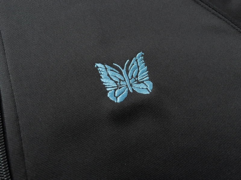 2024ss Butterfly Embroidery Black Jackets Men Women 1:1 High Quality Blue Striped Autumn Oversized Jacket With Tags