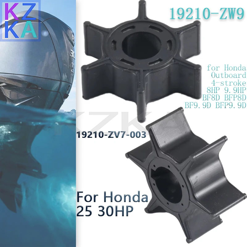 19210-ZV7-003 Outboard 19210-ZW9-013 Water Pump Impeller 19210-ZW9-003 for Honda 4 Stroke 8HP 9.9HP 10HP 20HP 25HP 30HP Outboard