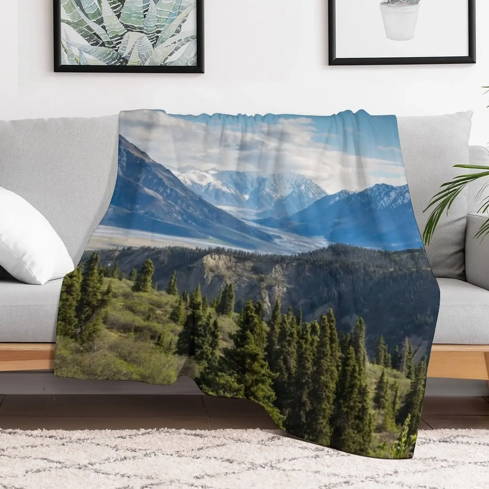 Forest Mountains River National Park Nature Photography Wall Art Throw Blanket anime Shaggy Blankets