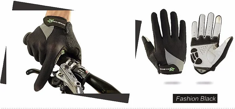 ROCKBROS Fahrradhandschuhe, atmungsaktiv, Vollfinger-Fahrradhandschuhe, Herren und Damen, Frühling, Bildschirm, Touch, Sport, MTB, Straße, lange Fahrradhandschuhe – Detail 9