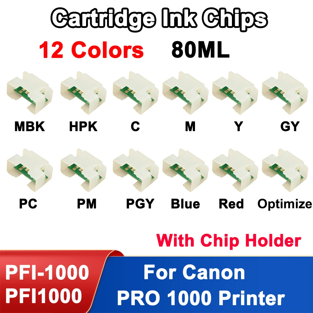 

PFi1000 PFI-1000 PFI1000 Chip Cartridge Ink Chips for Canon PRO 1000 PRO1000 Printer Chip