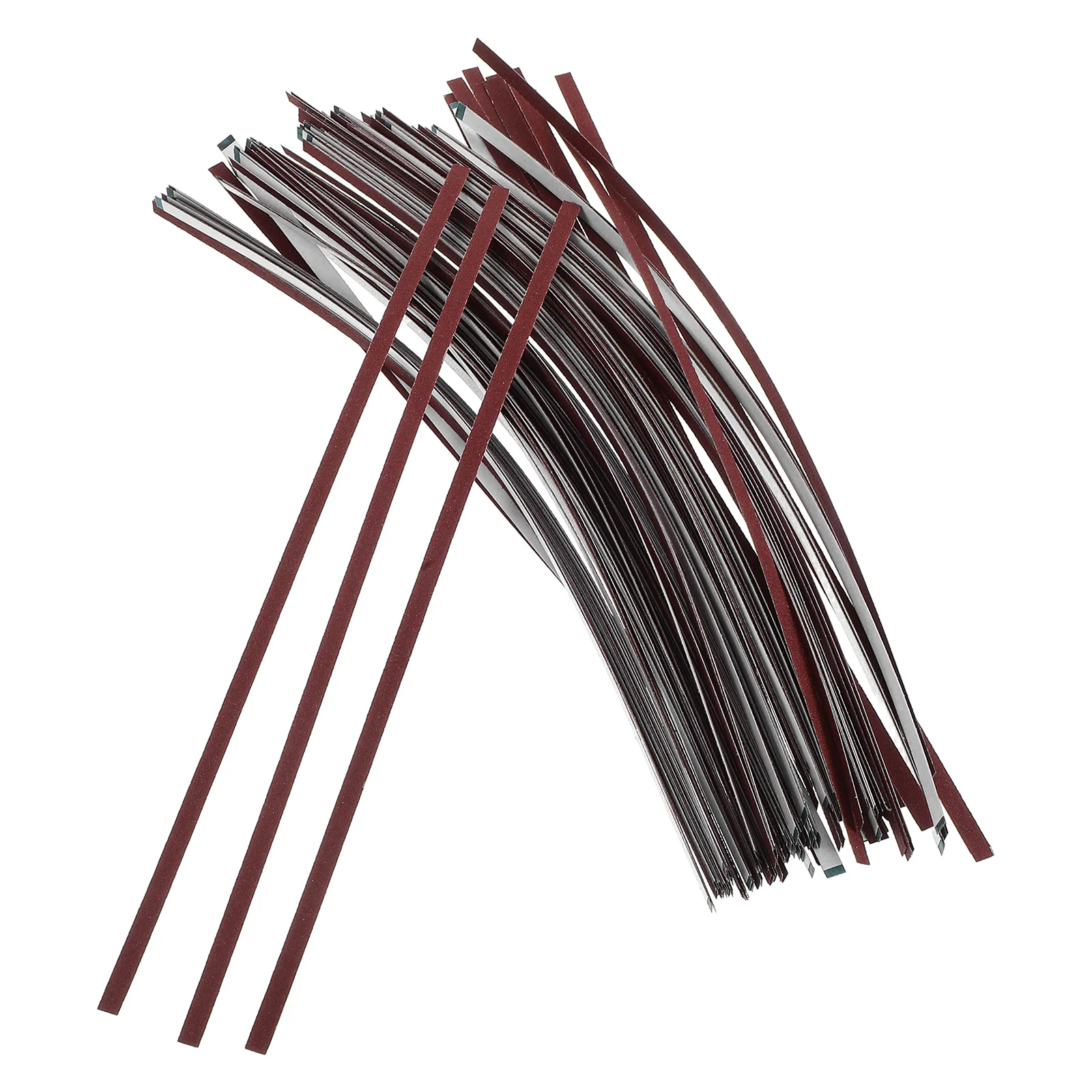 100pcs Sandpaper Strips Premium Material Non-slip Abrasive Buffers Glass Sculptures Metal Jewelry Woodworking Projects