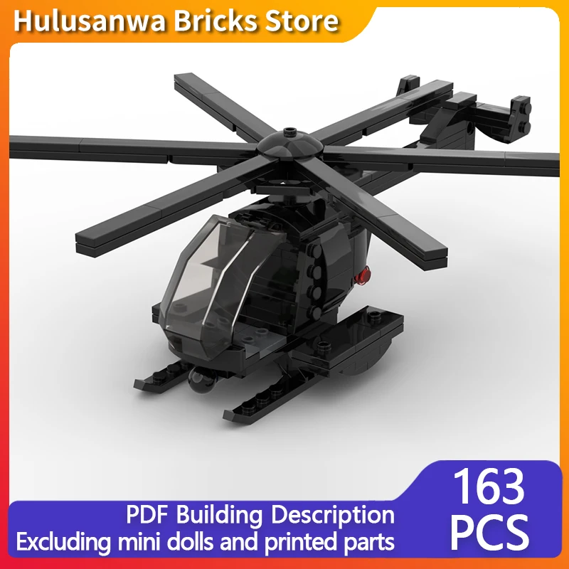 

MH-6 Little Bird Модель вертолета спецназа MOC Строительные кирпичи Военное оборудование Модульные подарки Праздничная сборка Детские игрушки