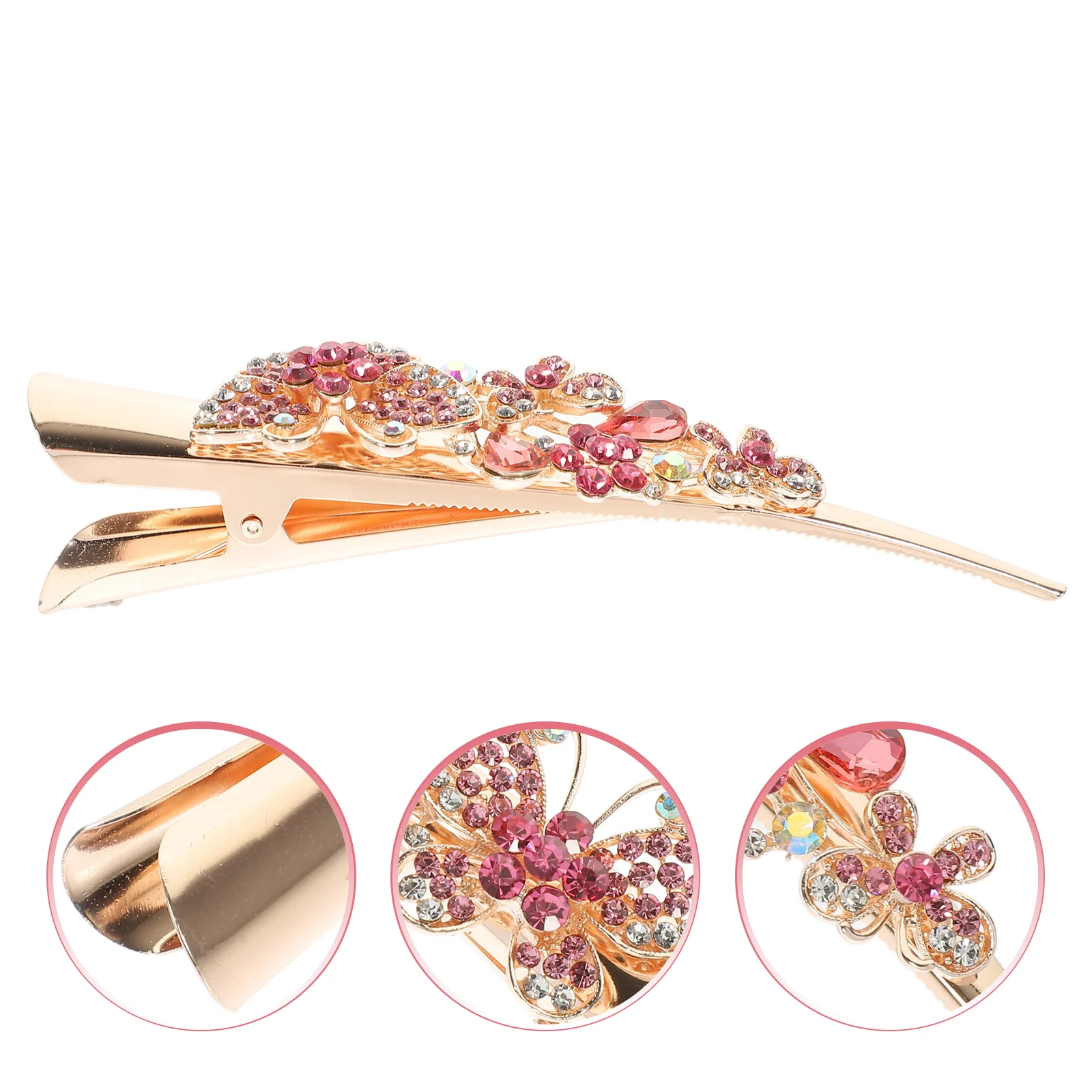 

Hair Clip Women Rhinestone Hair Clip Decorative Butterfly Hair Accessory Women Barrette alligator hair clip