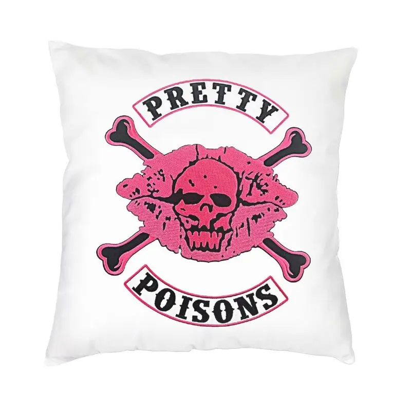 Riverdale Pretty Poisons Skull Throw Pillow Case 45*45cm Sofa Nordic Cushion Cover Square Bedding Office Pillowcase Dakimakura