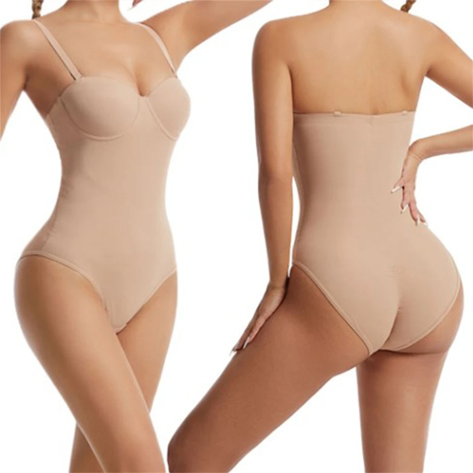 Becirzet Bodysuit Shapewear für Damen, Bauchkontrolle, Schlankheits- und Po-Former, abnehmbarer Schultergurt, Damenunterwäsche – Detail 9