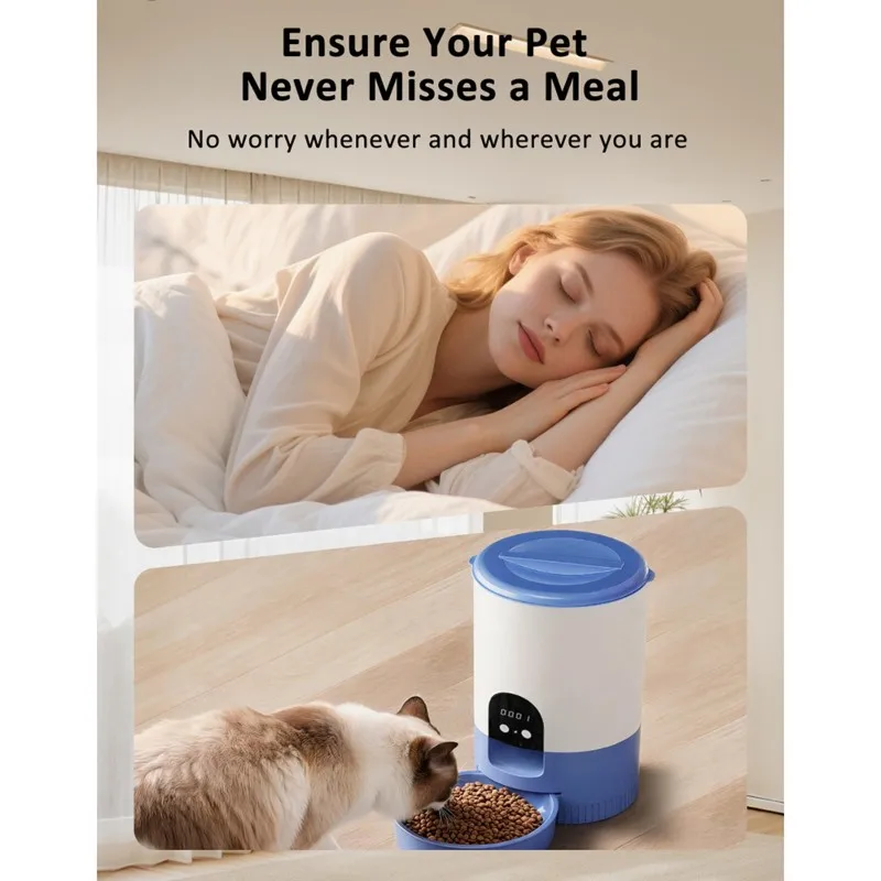 SYW-Smart Rocket For Healthy Pets 3L Automatic Cat Feeder-Timed& Quantitative Dry Food Dispenser, Remote Control