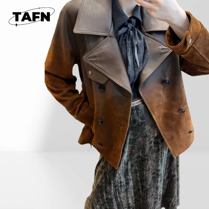Sleek Leather Jackets for Men & Women, Fashionable & Durable Soft and Stylish Wool Jackets for Women, Perfect for WinterAH2209