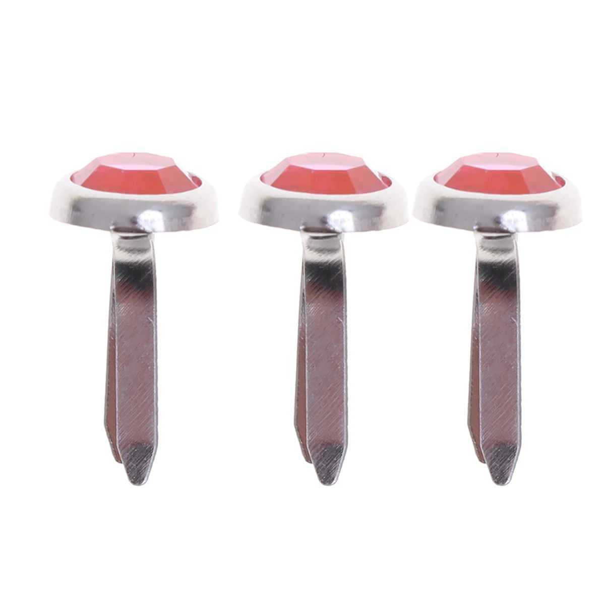 

50pcs Crystal Round Metal Brads Durable Multi-Color Fasteners For Scrapbooking Paper Crafts Diy Photo Albums Hold Ribbons