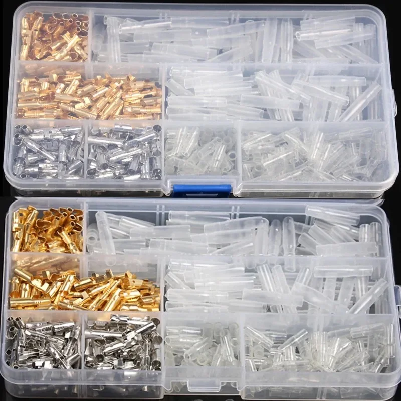 Male Female Wire Box Insulated Cable Connector 3.9mm Electrical Crimp Terminals Bullet Electrical Terminal Assorted Kit