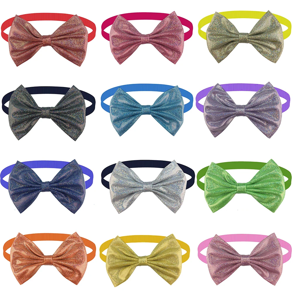 50/100pcs Pet Bow Tie Mix Colors Middle Large Dog Grooming Accessories Adjustable Large Dog Bow Tie Products Pet Bowtie Supplies