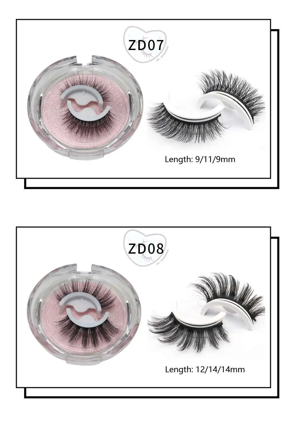 Wiederverwendbare selbstklebende falsche Wimpern, Vollstreifen-Wimpern, kleberfrei, 3 Sekunden zum Tragen von Wimpernverlängerungen, Schönheitszubehör, 1Pai – Detail 17