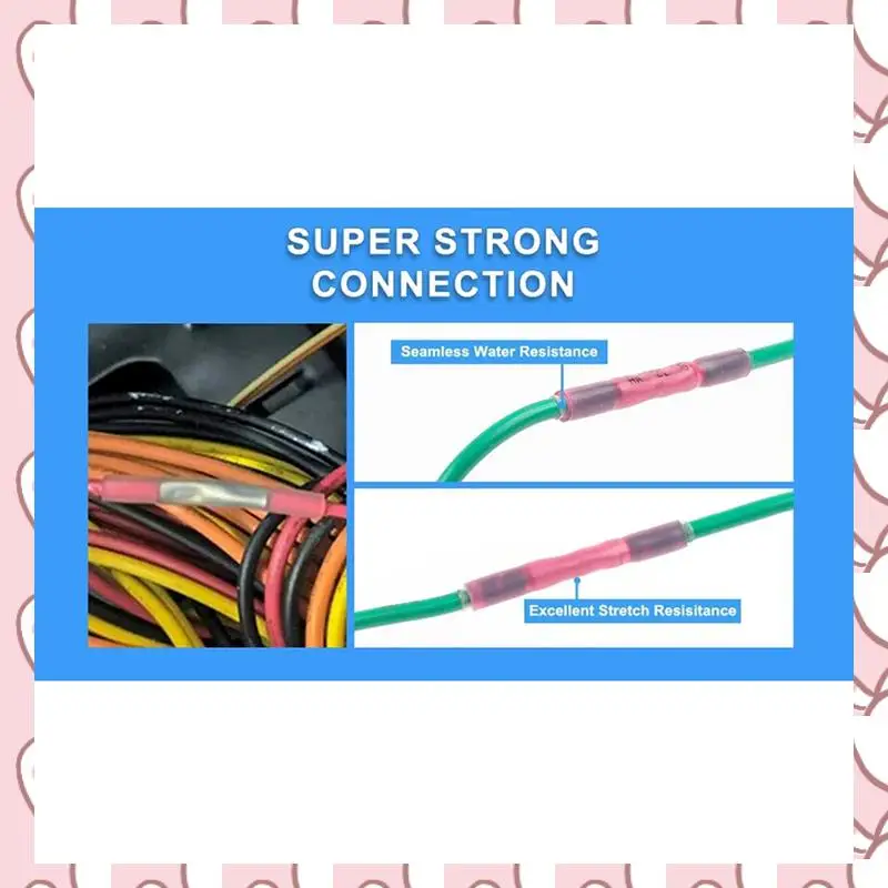 

HHTL 2 Set Heat Shrink Butt Crimp Terminals Kit Waterproof Solder Seal Sleeve Electrical Wire Connectors Cable Splice